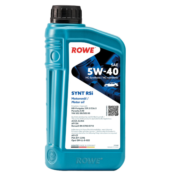 Rowe Hightec Synt RSI SAE 5W-40 Engine Oil - 5L