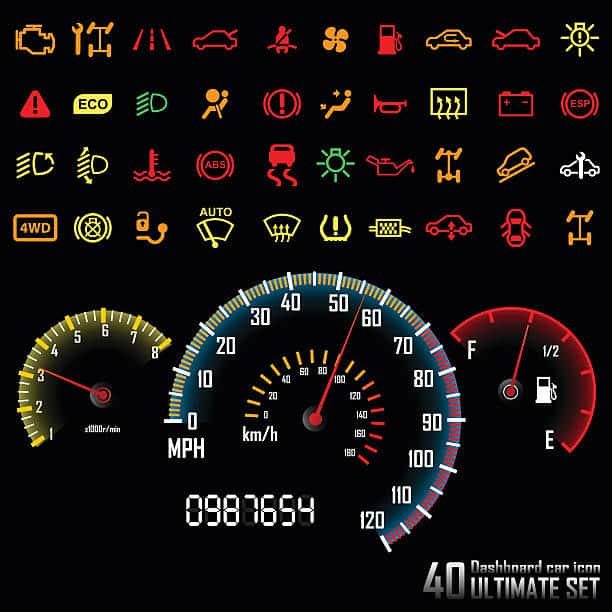 Vector Illustration : Ultimate dashboard 40 icons.
