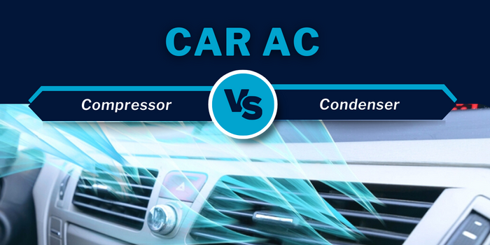 car AC compressor vs condenser