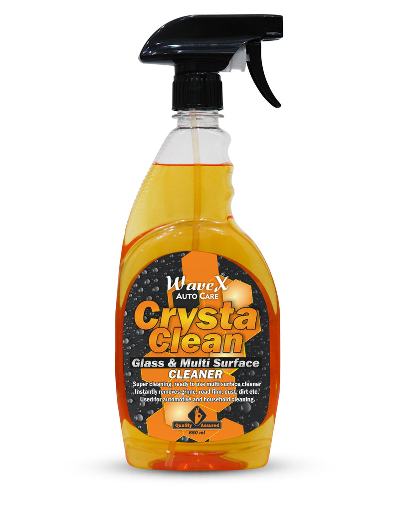 Wavex Crysta Clean Glass Cleaner 650 ml - Multi Surface Professional Grade Automotive Glass Cleaner