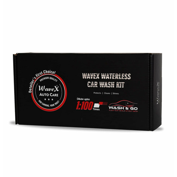 Wavex Waterless Car Wash with 5 Premium Microfiber Cloths for Car