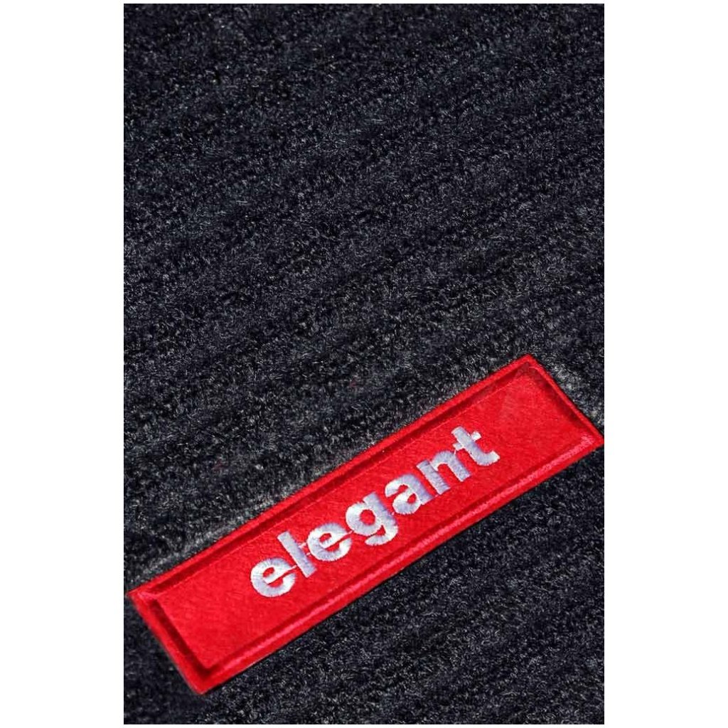 Elegant Cord Carpet Car Floor Mat Black and Blue Compatible With Volvo XC40