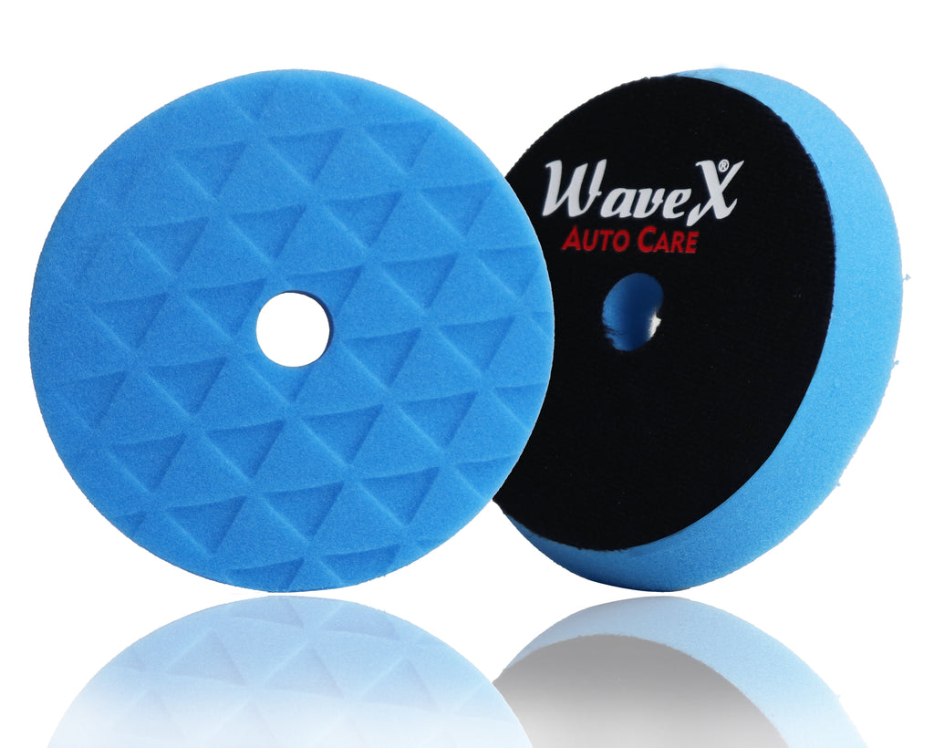 Wavex Foam Pad for Car Polishing Diamond Cut Medium Finish 6.5-Fits to 6 Backing Plate - Designed for Both DA and Rotary Polisher Machines - 1Pc