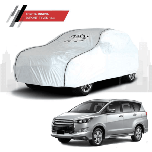 Polco Toyota Innova Car Body Cover with Antenna Cover, Mirror Pockets and 100% Water Repellent (Dupont Tyvek)
