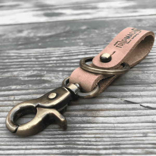 Raw With Antique Gold Key Fob