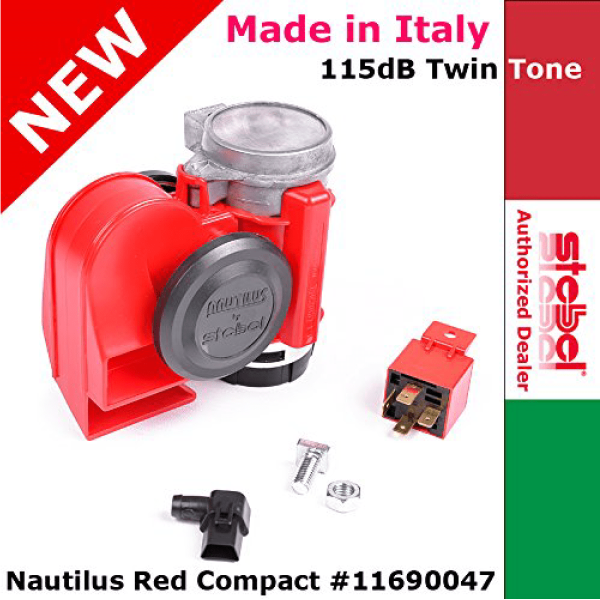 Stebel 11690047 NAUTILUS Compact Red Rough and Tough Sound Horn