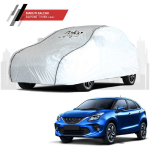 Polco Maruti Suzuki Baleno Car Body Cover with Antenna Cover, Mirror Pockets and 100% Water Repellent (Dupont Tyvek)