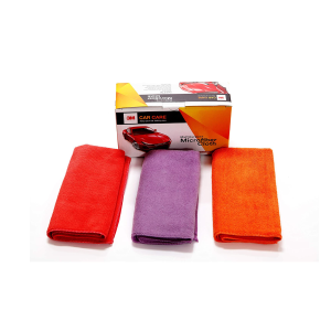 3M Auto Clean Multi Cloth Pack Red, Orange, Purple (Multi Color)