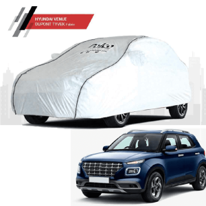 Polco Hyundai Venue Car Body Cover with Antenna Cover, Mirror Pockets and 100% Water Repellent (Dupont Tyvek)