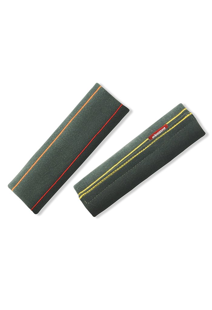 Elegant Fabric Seat Belt Shoulder Pads Grey Color Set of 2