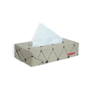 Elegant Fabric Tissue Box Beige E Design CU01