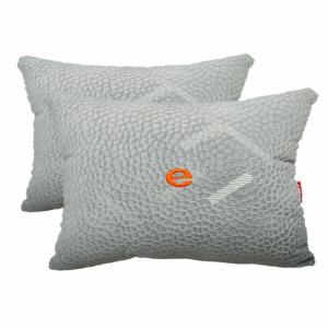 Elegant Silky Grey Car Cushion Pillow Set of 2