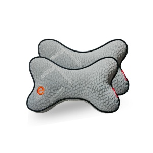 Elegant Silky Neck Support Pillow Grey Set of 2