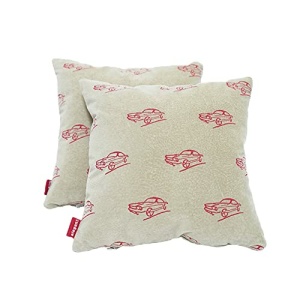 Elegant Comfy Cushion Pillow Beige Set of 2 CU11