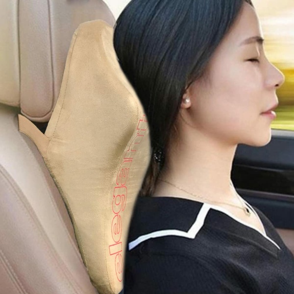 Elegant Active Memory Foam Neck Rest XL Pillow Beige