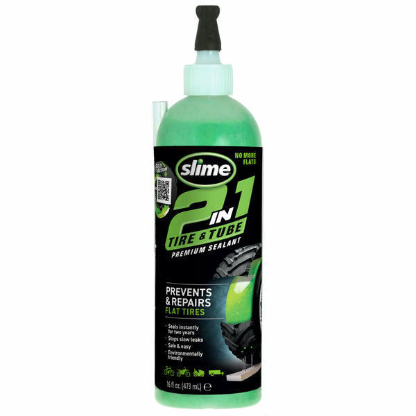 Slime 2-in-1 Tire & Tube Premium Sealant 473 Ml - Suitable for All Off-Highway Tires and Tubes