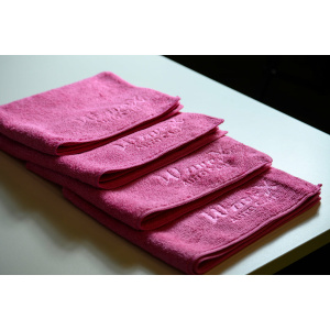 Wavex Microfiber Cleaning Cloths for Car and Kitchen - 350 GSM - 40X40CM - All Purpose Softer Highly Absorbent, Lint Free - Streak Free Wash Cloth for House, Kitchen, Car, Window (Pack of 4 Pink)