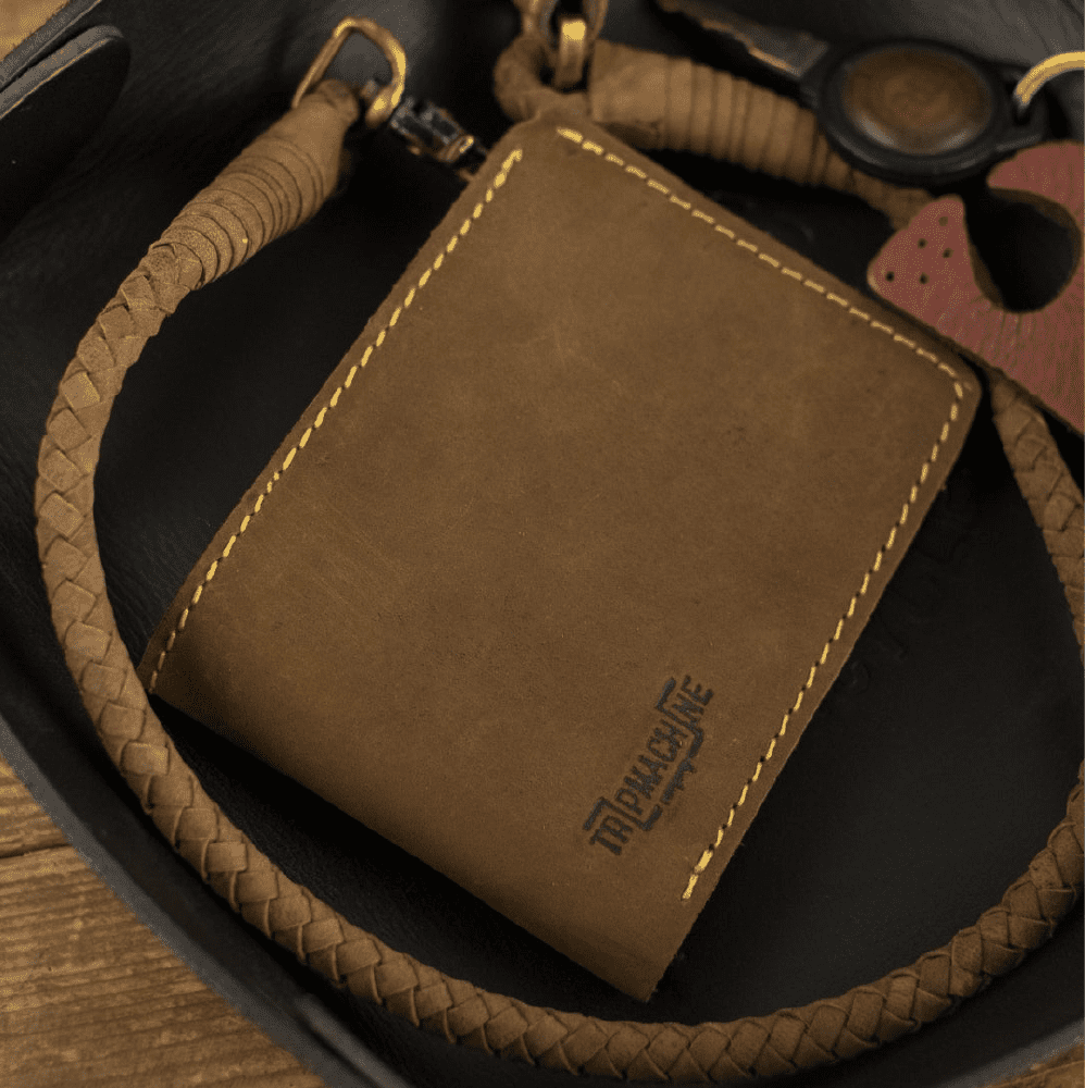 "Old Boy" Leather Tobacco Brown Wallet