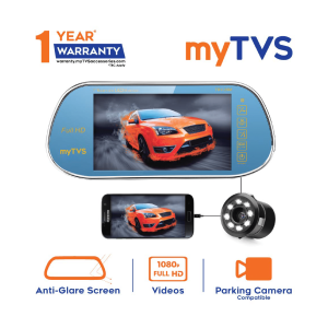 myTVS TRV-39M 7" Rear-View Multimedia Screen with Mirror link - TRV-39-BL