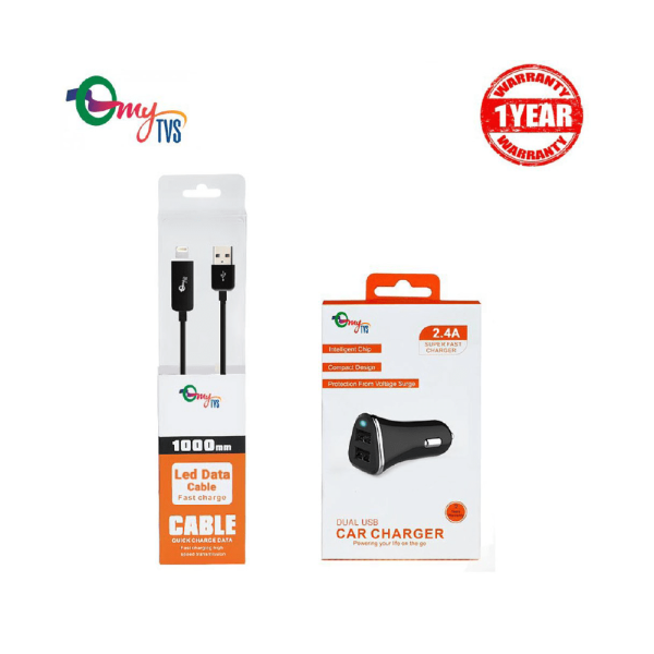 myTVS TI-10B 2.4A 2-USB Car Charger