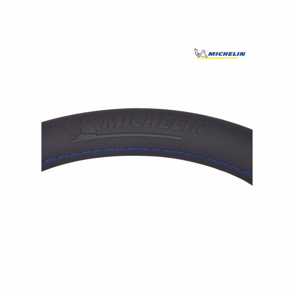 Michelin iFit Premium Faux Leather Steering Cover (Blue Stitch)
