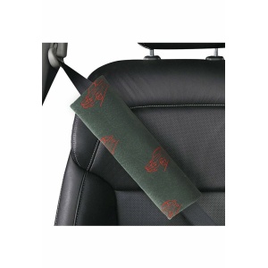 Elegant Fabric Seat Belt Shoulder Pads Grey Car Set of 2