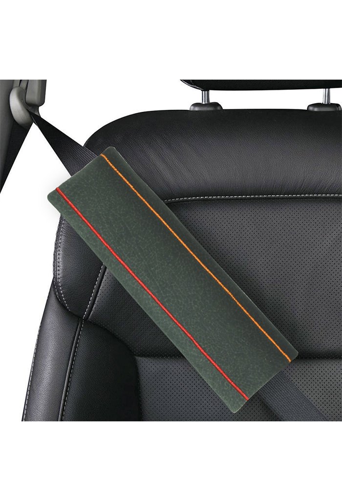 Elegant Fabric Seat Belt Shoulder Pads Grey Color Set of 2