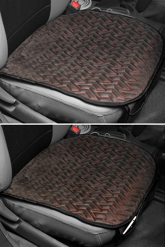 Elegant Caper Cool Pad Car Seat Cushion Black and Red (For Driver)