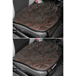 Elegant Space CoolPad Car Seat Cushion Black and Red (Set of 2)