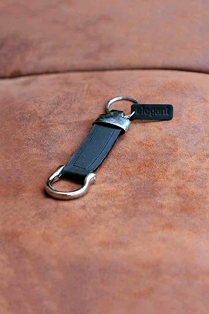 Elegant Leather Keychain Black (ELE-17)