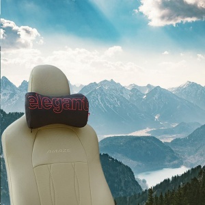 Elegant Active Memory Foam Car Neck Rest Pillow (Set of 2) Black