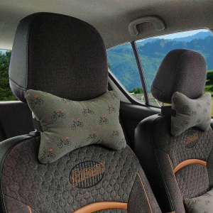 Elegant Comfy Car Neck Rest Pillow Grey Set of 2 CU02