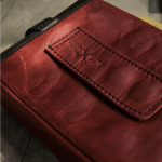 Leather Cherry Red Tank Pouch