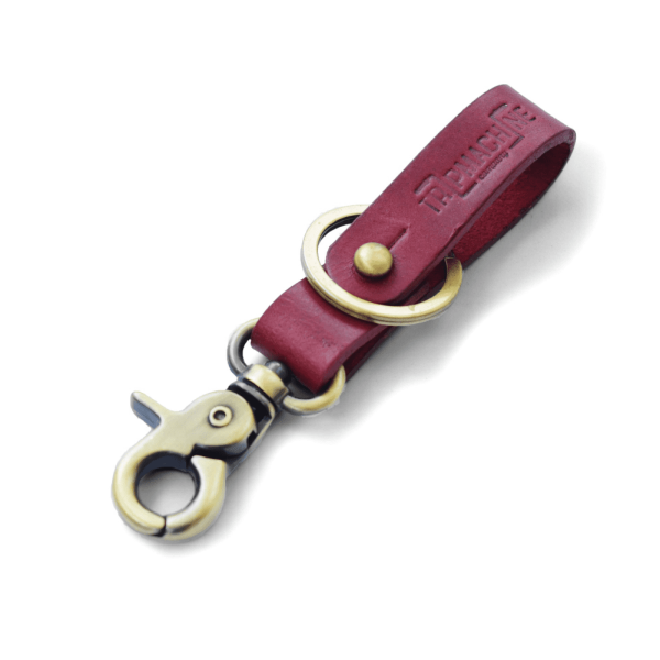 Cherry Red With Antique Gold Key Fob
