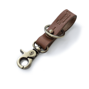 Vintage Tan With Antique Gold Key Fob