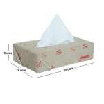 Elegant Fabric Tissue Box Beige Fly Design CU08