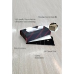 Elegant Nappa Leather Cross 2 Tissue Box Black and RedDashboard Accessories