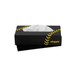 Elegant Nappa Leather Tissue Box Leaf Black and YellowDashboard Accessories