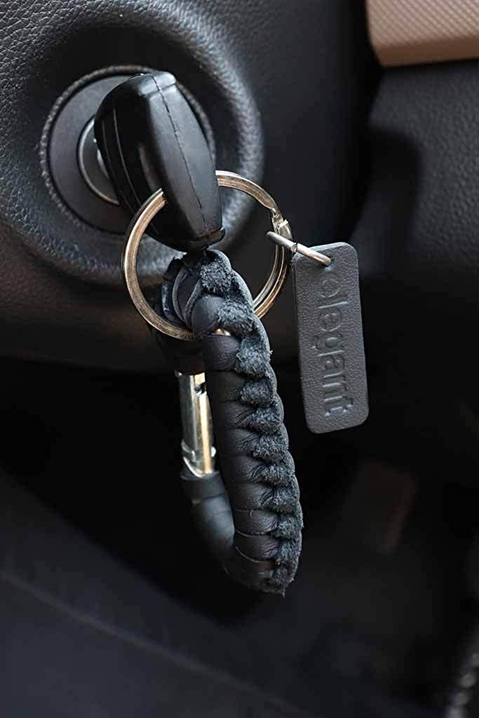 Elegant Leather Keychain Black (ELE-16)