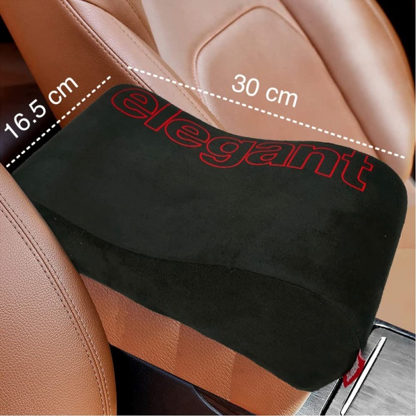Elegant Active Memory Foam Car Arm Rest Support Pillow Black