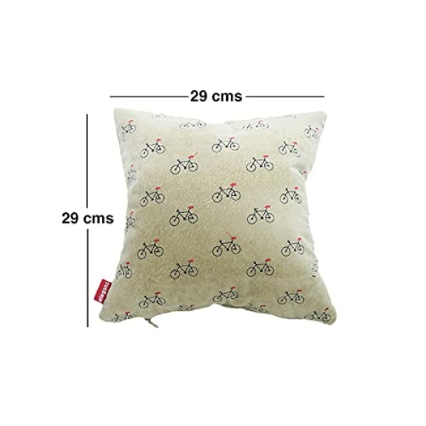 Elegant Comfy Cushion Pillow Beige Set of 2 CU02