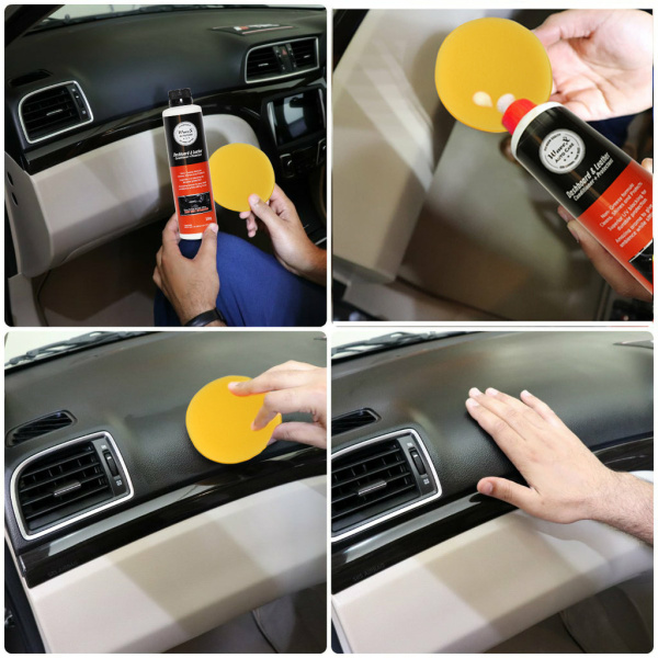 Wavex Dashboard Polish and Leather Conditioner+Protectant (1 Kg) with Microfiber Towel and Foam Applicator