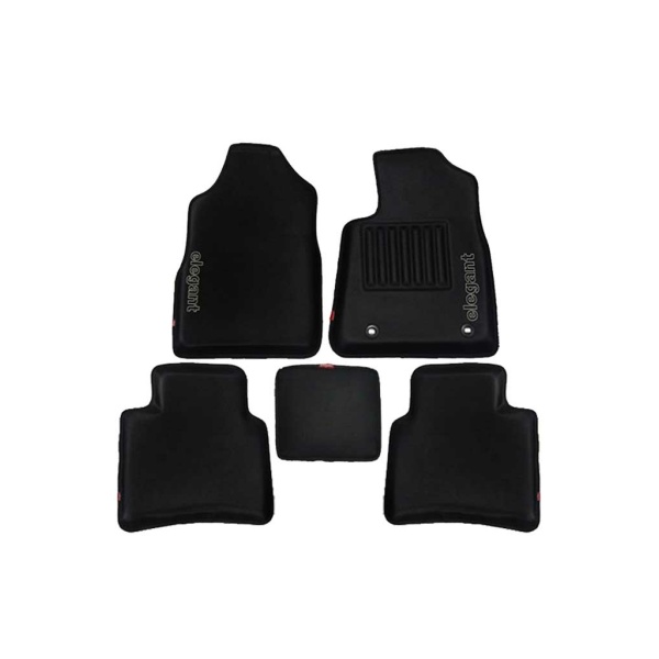 Elegant Sportivo 3D Car Floor Mat Black Compatible With Mahindra Kuv100
