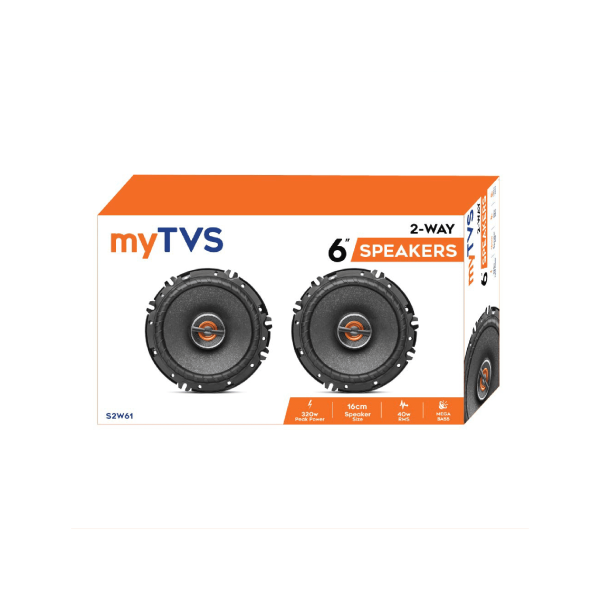 myTVS S2W-61 6" 2 Way Car Speakers in-bulit Tweeter