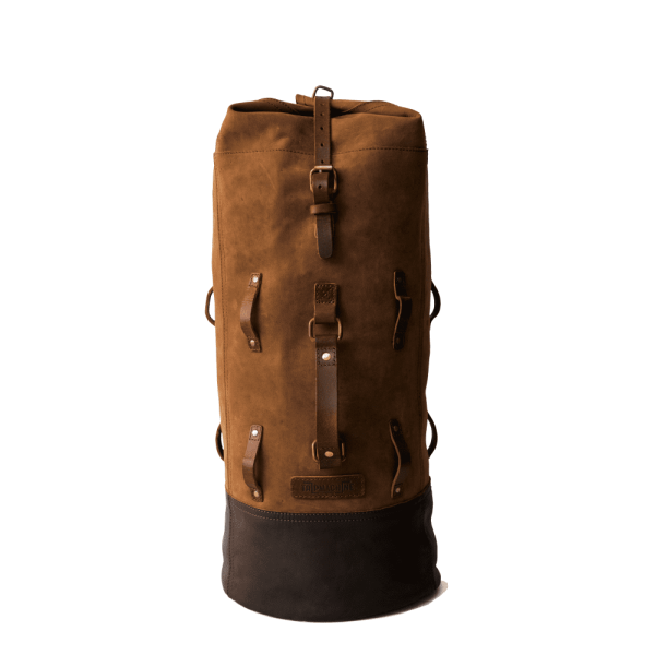 Leather Tobacco Brown Military Duffel Bag