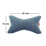 Elegant Comfy Car Neck Rest Pillow Grey Line Design Set of 2 CU09