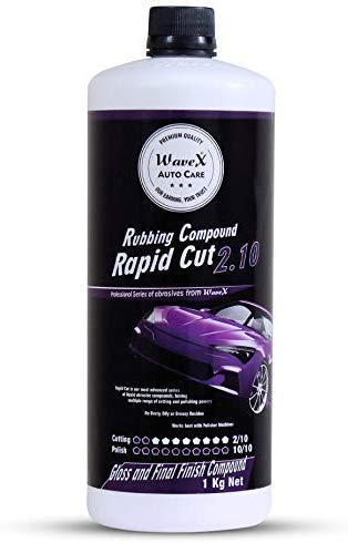 Wavex Rubbing Compound Rapid Cut 2.10 (Cut 2/10, Polish 10/10) Finish Cut Gloss Compound, 1 Kg