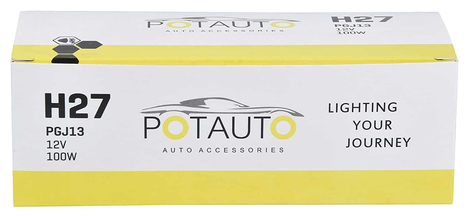 Potauto H27 Headlight Bulb PGJ13 12V 100W