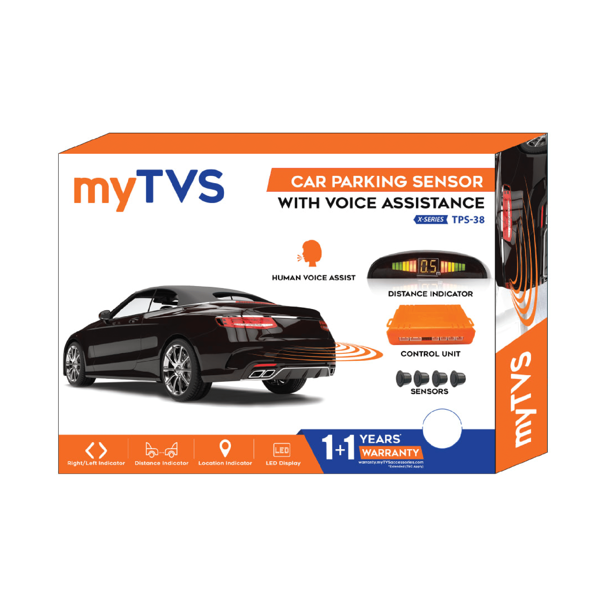 myTVS TPS-38 Talking Reverse Parking Sensor with LED Display