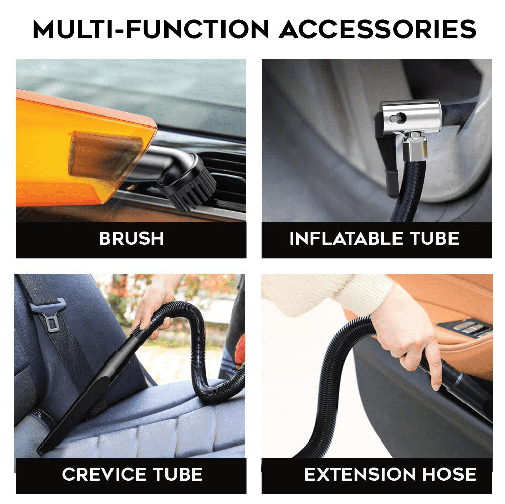 myTVS TI-8 3-in-1 Vacuum Cleaner and Tyre Inflator with Built in Torch